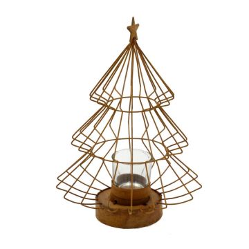 ALBERO NATALIZIO IN METALLO RUGGINE H 22 CM ALBERO NATALIZIO IN METALLO RUGGINE H 22 CM