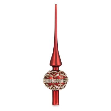 BIZZOTTO - PUNTALE ROSSO ORO BRILLANTINI VETRO BIZZOTTO BELOVED D7,2X30,5H