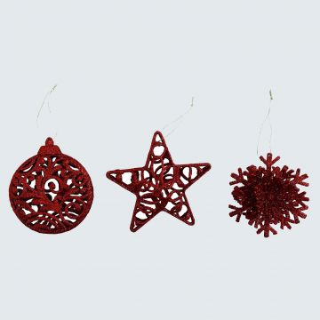 ADDOBBO 3D GLITTER ROSSO 10-12CM PREZZO CADUNO INDICARE LA PREFERENZA ADDOBBO 3D GLITTER ROSSO 10-12CM PREZZO CADUNO INDICARE LA PREFERENZA