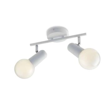 FAN EUROPE - APPLIQUE PARETE/PLAFONIERA SOFFITTO ORIENTABILE BIANCA 2 LUCI PUNTO FAN EUROPE