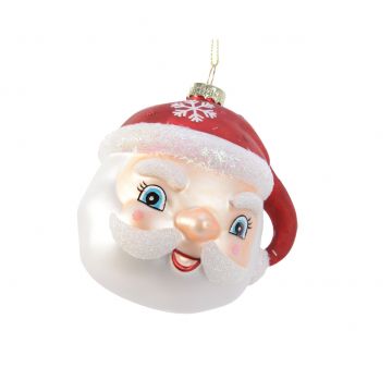 KAEMINGK - PENDAGLIO BABBO NATALE SORRIDENTE 8X9,5X9,5CM