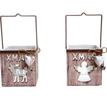 GIOCOPLAST NATALE - PORTA TEALIGHT LEGNO CM 8,PREZZO CAD UNO,INDICARE IL MODELLO