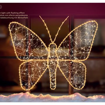 KAEMINGK - FARFALLA ORO 436 MICRO LED PER ESTERNO 1X58X43H CM