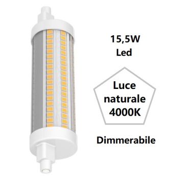 R7S LAMPADINA LINEARE DECENTRATA DIMMERABILE LED 15,5W LUCE NATAURALE 4000KN BOT R7S LAMPADINA LINEARE DECENTRATA DIMMERABILE LED 15,5W LUCE NATAURALE 4000KN BOT