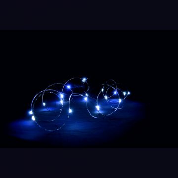 GIOCOPLAST NATALE - LUCI LED FILO RAME MODELLABILE CON 100 LED BIANCO FREDDO 10M A BATTERIA USO INT