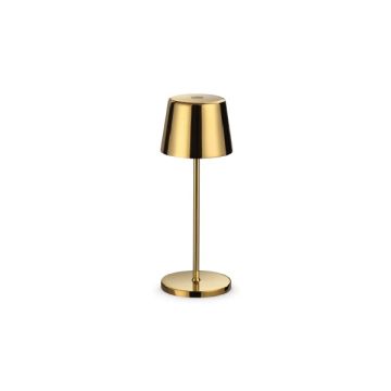IDEAL LUX - MINI LAMPADA DA TAVOLO RICARICABILE LED ORO 2,5W 220LM 2200K/2700K CUTE IDEALLUX