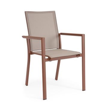 BIZZOTTO - SEDIA CON BRACCIOLI DA ESTERNO KONNOR BARN 56.2X60X66H CM BIZZOTTO
