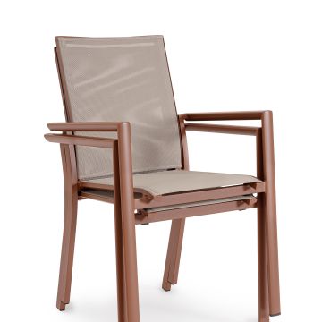 BIZZOTTO - SEDIA CON BRACCIOLI DA ESTERNO KONNOR BARN 56.2X60X66H CM BIZZOTTO