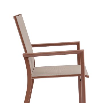 BIZZOTTO - SEDIA CON BRACCIOLI DA ESTERNO KONNOR BARN 56.2X60X66H CM BIZZOTTO