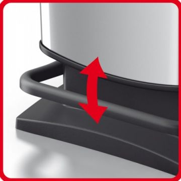 ROTHO - PATTUMIERA CON PEDALE 20 LT PASO ARGENTO METALLIZZATO