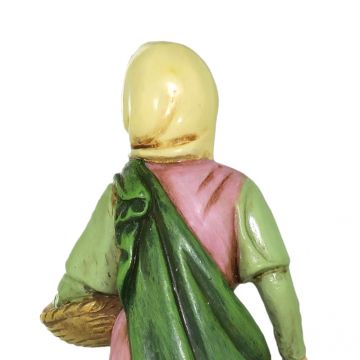 BERTONI - PASTORELLA CON CESTO FRUTTA PER PRESEPE DA 12 CM