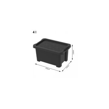 ROTHO - CONTENITORI CON COPERCHIO 4 L EVO EASY STORAGE NERO