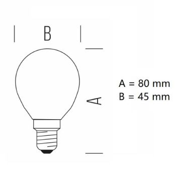 BOT LIGHTING S.R.L. - LAMPADINA GOCCIA CUPOLA ARGENTATA LED 4,5W LUCE CALDA 2700K 400 LUMEN E14 BOT