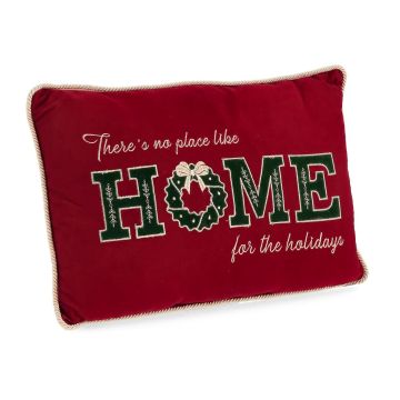 BIZZOTTO - CUSCINO ROSSO SCRITTA VERDE WINDSOME BIZZOTTO 50X33