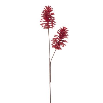 BIZZOTTO - RAMO ARTIFICIALE CON PIGNE ROSSE GLITTERATE BECKIE 16X66H
