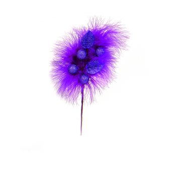 PICK BOA VIOLA SFERE E FOGLIE ALTO CM.20 PICK BOA VIOLA SFERE E FOGLIE ALTO CM.20
