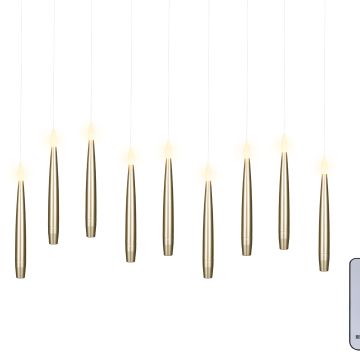 CANDELE LED SOSPESE ORO EFFETTO FIAMMA REALE DIAM 1,5X15H CM