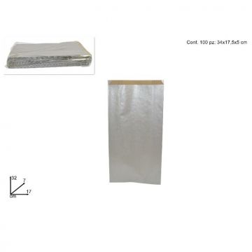 SACCHETTIO CARTA 17X32X7CM SILVER SACCHETTIO CARTA 17X32X7CM SILVER