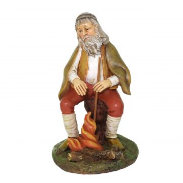 BERTONI - PASTORE CON FUOCO PER PRESEPE DA 10 CM