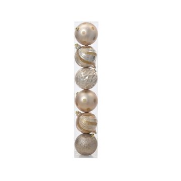 PALLINE NATALIZIE GRANDI CHAMPAGNE 15CM INFRANGIBILI KAEMINGK SET 6 PEZZI PALLINE NATALIZIE GRANDI CHAMPAGNE 15CM INFRANGIBILI KAEMINGK SET 6 PEZZI