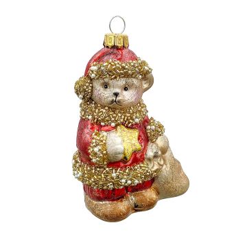 ORSO DA APPENDERE CON STELLA VETRO DECORAZIONE NATALIZIA HUG H11 BIZZOTTO ORSO DA APPENDERE CON STELLA VETRO DECORAZIONE NATALIZIA HUG H11 BIZZOTTO