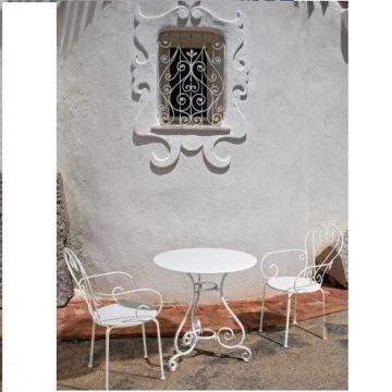 SEDIA GIARDINO ESTERNO ACCIAIO IMPILABILE BIANCO DESIGN VINTAGE 49X49X89 CM SEDIA GIARDINO ESTERNO ACCIAIO IMPILABILE BIANCO DESIGN VINTAGE 49X49X89 CM