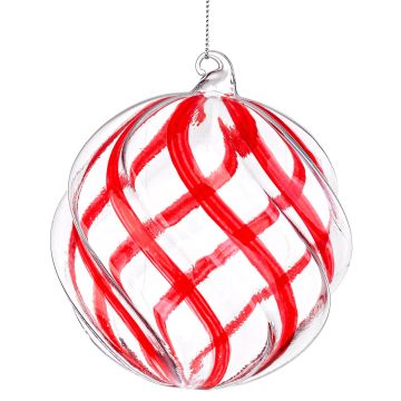 SFERA VETRO BLEND TRASPARENTE E ROSSO D10 SFERA VETRO BLEND TRASPARENTE E ROSSO D10