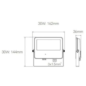 BENEITO FAURE - FARO PROIETTORE CON SENSORE DI MOVIMENTO LED 30W 4000K NERO SKY M.WAVE BENEITO
