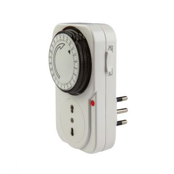 PROGRAMMATORE CICLO GIORNALIERO, SPINA 16A 2P+T E PRESA BIV. 10/16A 2P+T, COM PROGRAMMATORE CICLO GIORNALIERO, SPINA 16A 2P+T E PRESA BIV. 10/16A 2P+T, COM