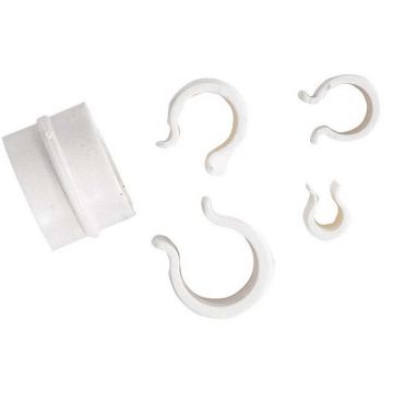 VERDEMAX - CLIPS FISSAGGIO TELI E RETI PER GIARDINO IN PVC ANTIURTO 30 PEZZI DIAMETRO 8MM