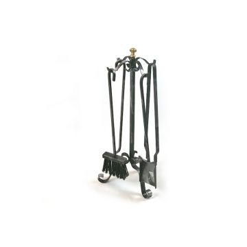 PEGORARO ANGELO - ACCESSORI CAMINO TRESPOLO ECO PALETTA SCOPETTA MOLLA TIRABRACI H 60CM
