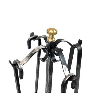 PEGORARO ANGELO - ACCESSORI CAMINO TRESPOLO ECO PALETTA SCOPETTA MOLLA TIRABRACI H 60CM