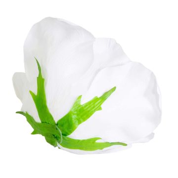 VACCHETTI - FIORE TESSUTO ROSA BIANCO DIAM 65X35H CM