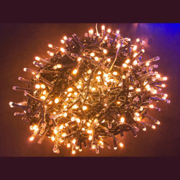 LUCI DI NATALE 1500 LED BIANCO CALDO AMBRA 30M CAVO SCURO PER ESTERNO E INTERNO LUCI DI NATALE 1500 LED BIANCO CALDO AMBRA 30M CAVO SCURO PER ESTERNO E INTERNO