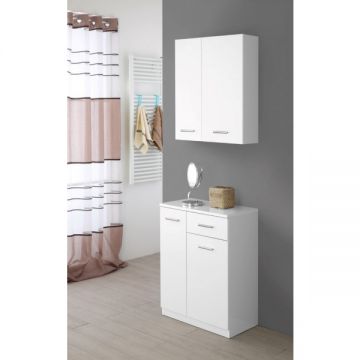 FERIDRAS - PENSILE DOPPIO 60 CM BIANCO 2 ANTE