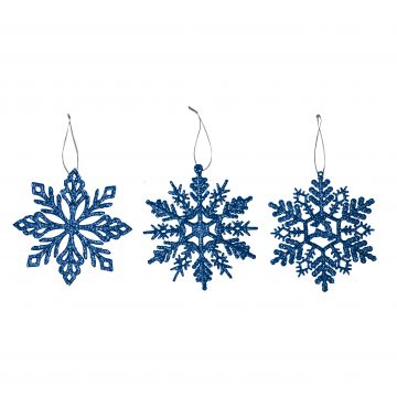 GIOCOPLAST NATALE - FIOCCO GLITTER BLU 10 CMASS. PREZZO CADUNO INDICARE MODELLO