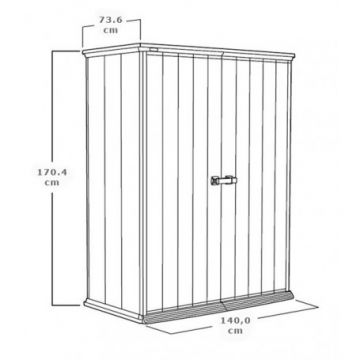 KETER - CASETTA PORTA ATTREZZI HIGH STORE L.140XP.73,6XH.170,4