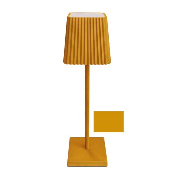 RIGAMONTI - LAMPADA DA TAVOLO A LED SENAPE SENZA FILO DIMMER LUCE CALDA TOUCH RICARICA USB