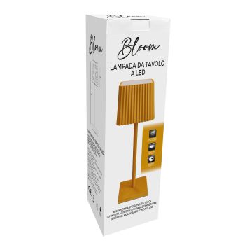 RIGAMONTI - LAMPADA DA TAVOLO A LED SENAPE SENZA FILO DIMMER LUCE CALDA TOUCH RICARICA USB