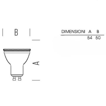 BOT LIGHTING S.R.L. - GU10 LAMPADINA FARETTO IN VETRO A LED 3,6W OTTICA 36° DIMMERABILE 3000K BOT