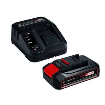 BATTERIA 18V 2.5AH + CARICABATTERIE RAPIDO STARTER KIT EINHELL POWER X CHANGE