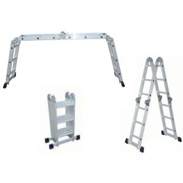 GARDEN FRIEND - SCALA MULTIFUNZIONE IN ALLUMINIO 4X3 MAX PORTATA 150KG EVEREST