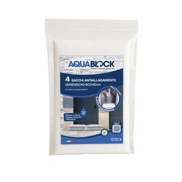 PEZZINI DISTRIBUZIONE SRL - SACCHI AUTOESPANDENTI ANTIALLAGAMENTO 60X40CM AQUABLOCK CONFEZIONE 4 PEZZI