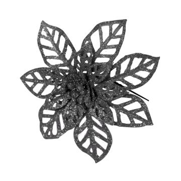 GIOCOPLAST NATALE - PICK GLITTER STELLA DI NATALE TITANIUM  H16 CM