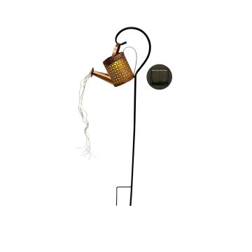 GIOCOPLAST NATALE - ANNAFFIATOIO CON GOCCE DI LED BIANCO CALDO, H 70 CM, A PANNELLO SOLARE, IP44