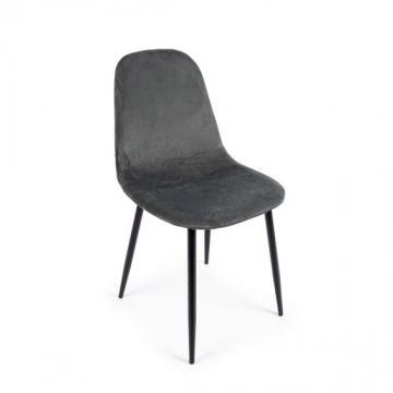 SEDIA IRELIA VELLUTO GRIGIO SCURO DI BIZZOTTO SEDIA IRELIA VELLUTO GRIGIO SCURO DI BIZZOTTO