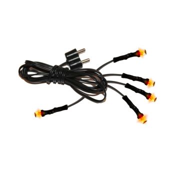 BERTONI - LUCI LED PRESEPE MODELLISMO BERTONI 5 LUCI ARANCIONI 3.5V CON SPINA