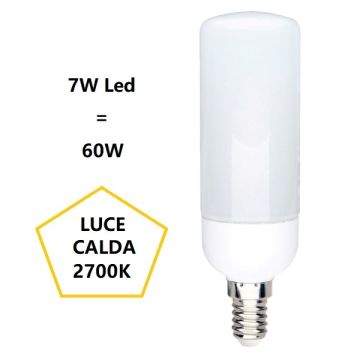 LAMPADINA TUBOLARE A LED 7W LUCE CALDA 2700K 806LM E14 BOT LIGHTING LAMPADINA TUBOLARE A LED 7W LUCE CALDA 2700K 806LM E14 BOT LIGHTING
