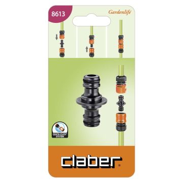 CLABER - CONGIUNZIONE A 2 VIE DA GIARDINO PER TUBI CON RACCORDI QUICK-CLICK CLABER