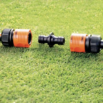 CLABER - CONGIUNZIONE A 2 VIE DA GIARDINO PER TUBI CON RACCORDI QUICK-CLICK CLABER